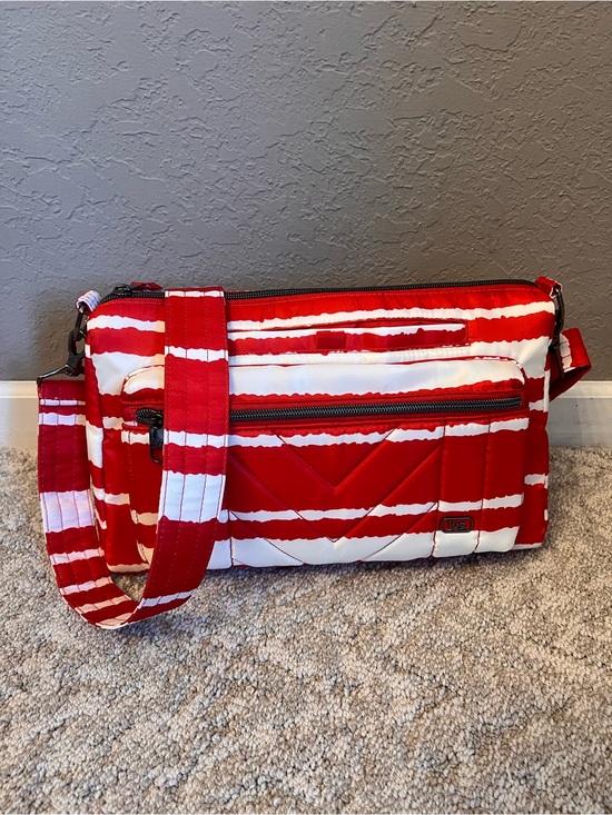 lug Handbags - Lug Stretch LS Crossbody Bag Red White Stripe NWOT RFID Organizer Purse